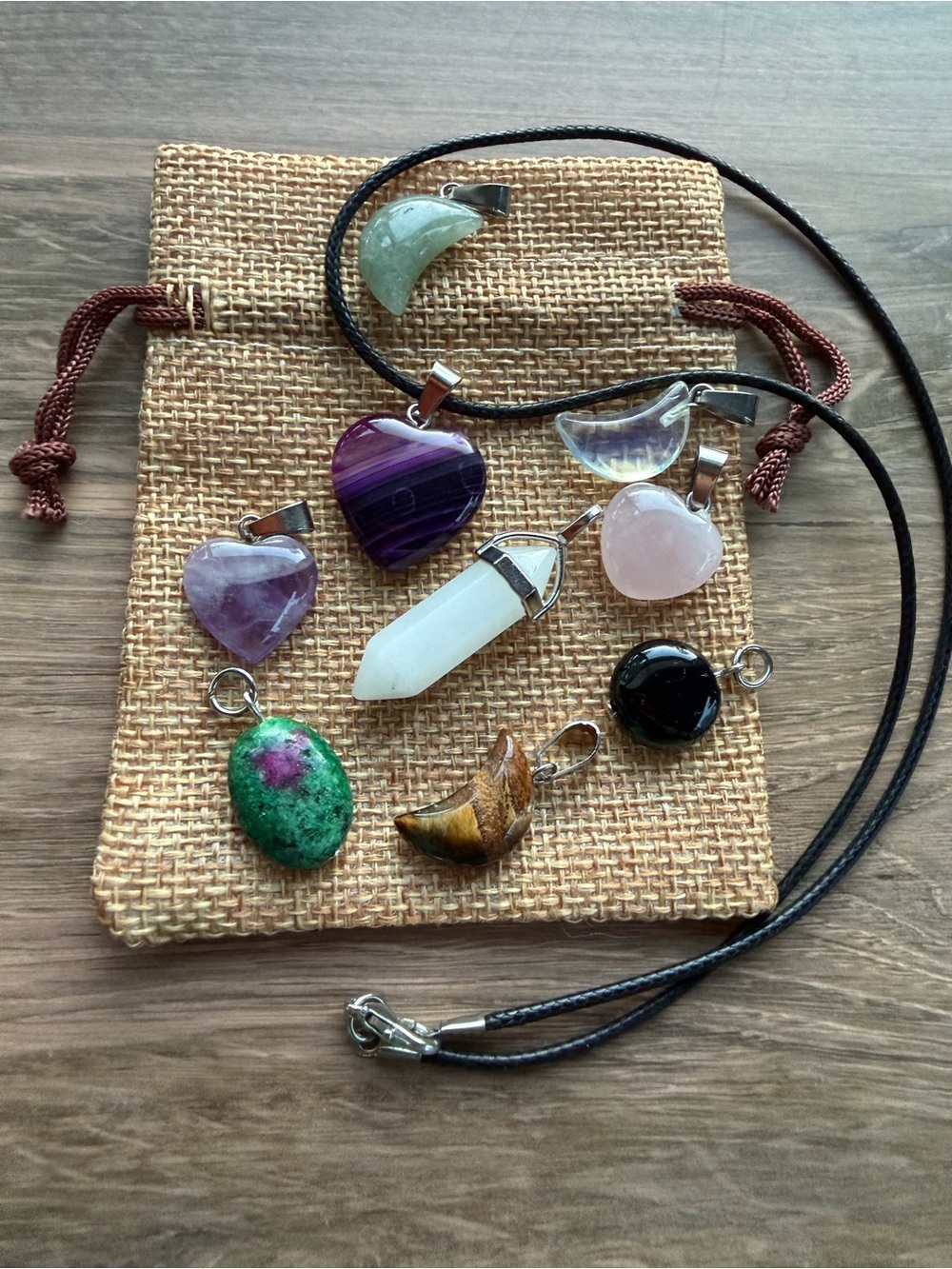 Bulk Lot 9 Crystal Pendants